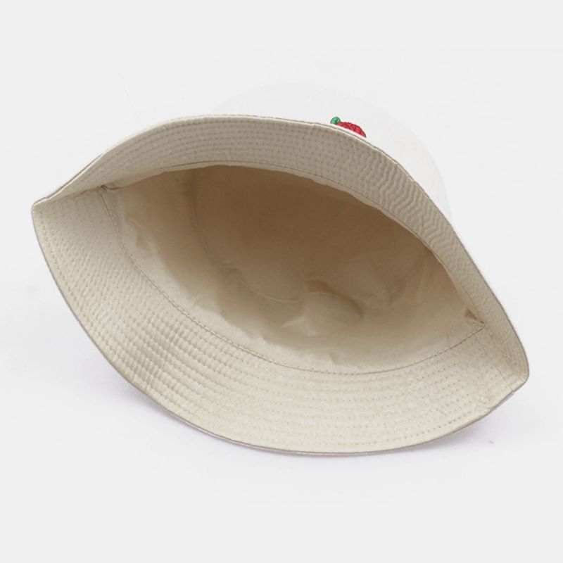 Unisex Cartoon Rose Hafty Twill Cap Outdoor Suncreen Sunshade Bucket Hat