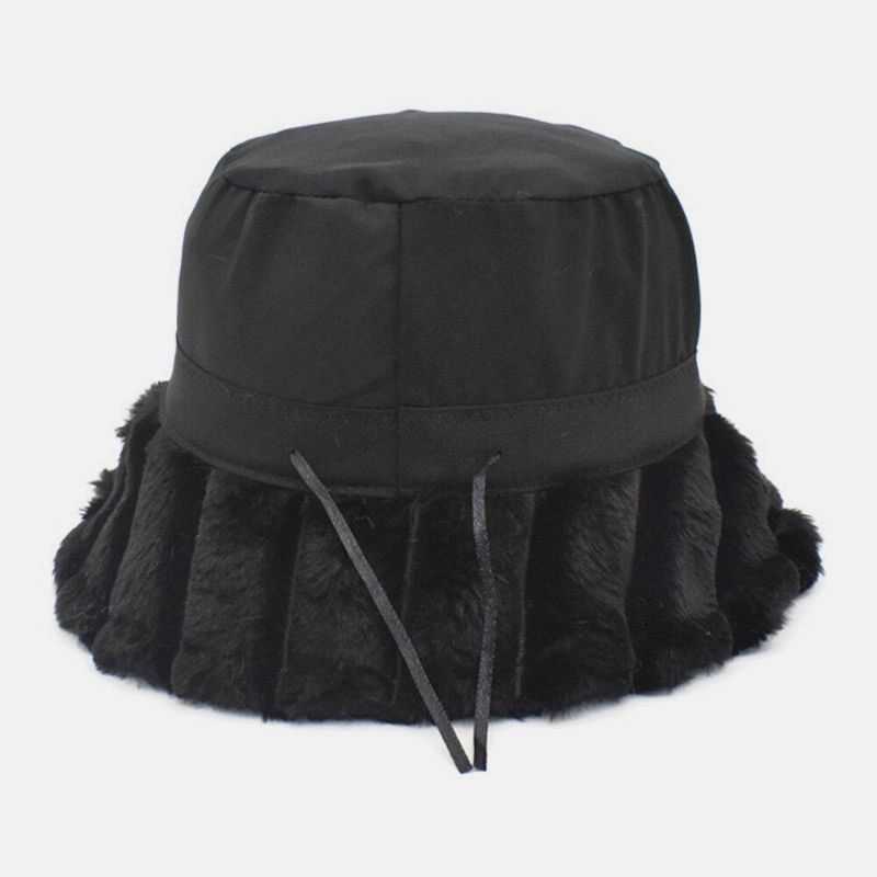 Unsiex Cotton Warm Soft Outdoor Codzienne All-Match Solid Color Bucket Hat