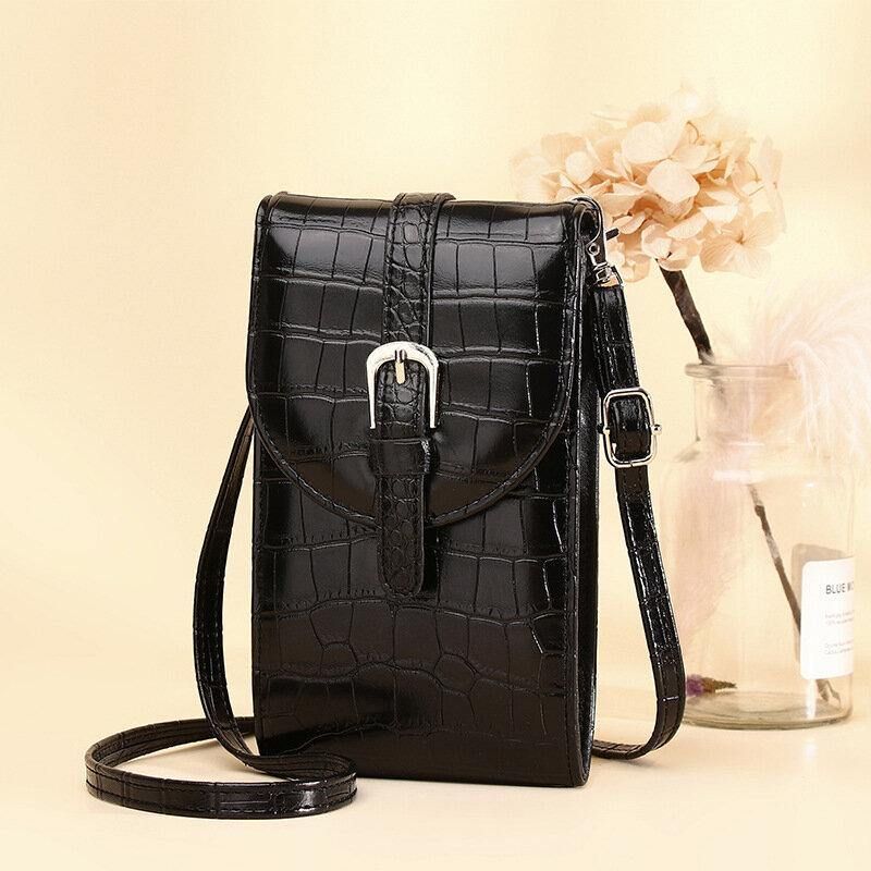 Kobiety Pu Leather Alligator Pattern Duża Pojemność Codzienne 6.3 Cala Torba Na Telefon Torby Crossbody Torba Na Ramię