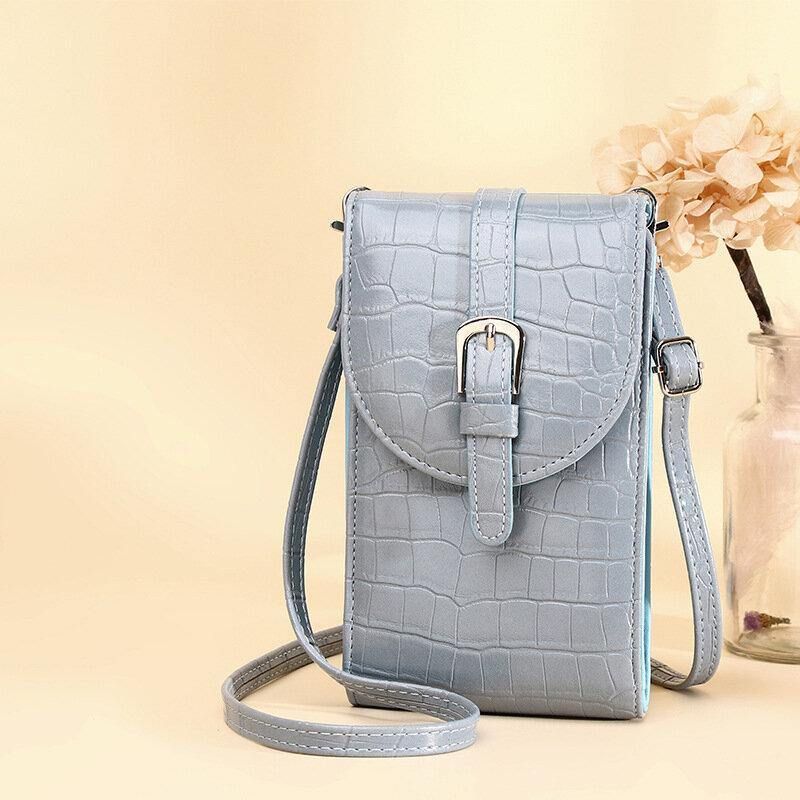 Kobiety Pu Leather Alligator Pattern Duża Pojemność Codzienne 6.3 Cala Torba Na Telefon Torby Crossbody Torba Na Ramię