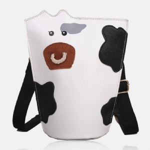 Kobiety Pu Leather Cow Pattern Moda Codzienne Torby Crossbody Torby Na Ramię