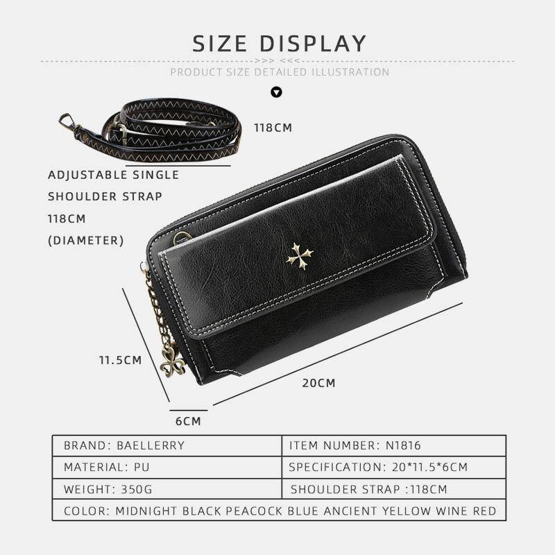 Kobiety Pu Leather Cross Flower Tassel Duża Pojemność Multi-Card Slot Phone Bag Crossbody Bag Torba Na Ramię