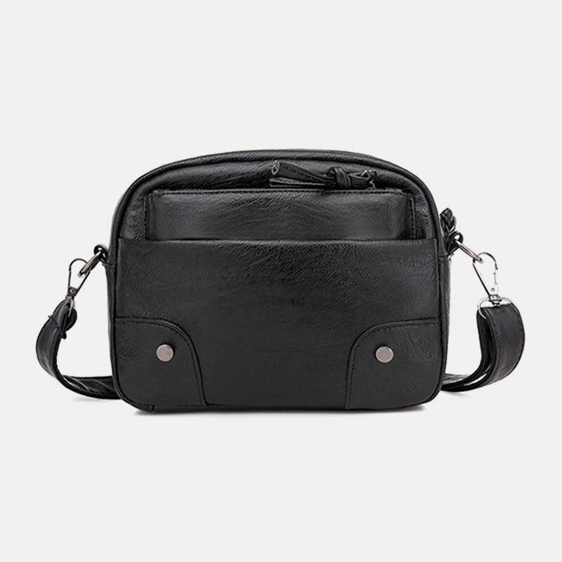 Kobiety Pu Leather Multi-Pocket Moda Retro 6.3 Cala Torba Na Telefon Miękkie Torby Crossbody Torba Na Ramię