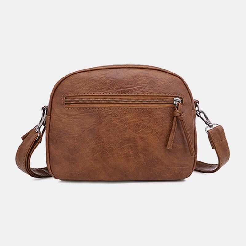 Kobiety Pu Leather Multi-Pocket Moda Retro 6.3 Cala Torba Na Telefon Miękkie Torby Crossbody Torba Na Ramię