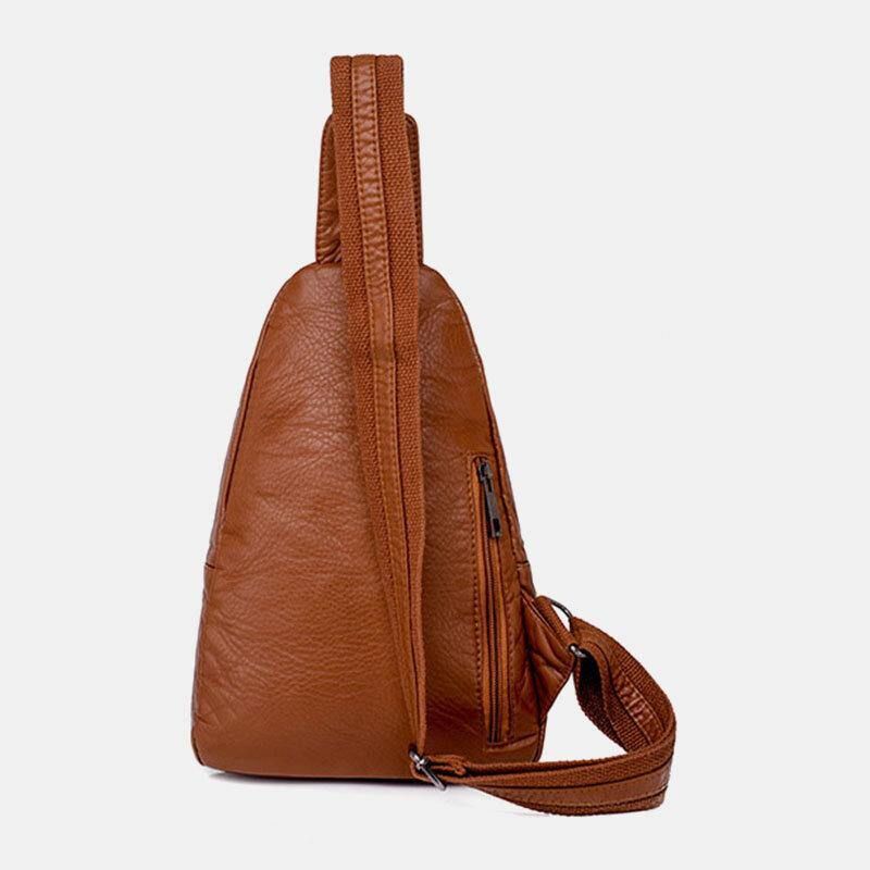 Kobiety Pu Leather Przenośne Torby Na Słuchawki O Dużej Pojemności Crossbody Torba Na Ramię Torba Na Klatkę Piersiową