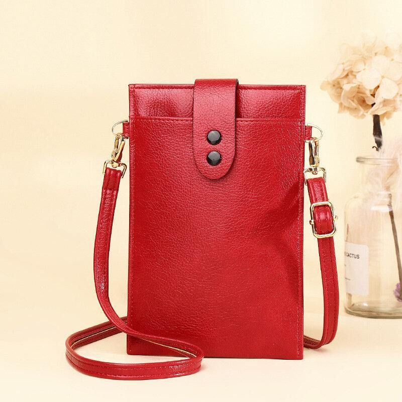 Kobiety Pu Leather Retro 6.3 Cala Torba Na Telefon Mini Multi-Card Slot Torby Crossbody Torba Na Ramię