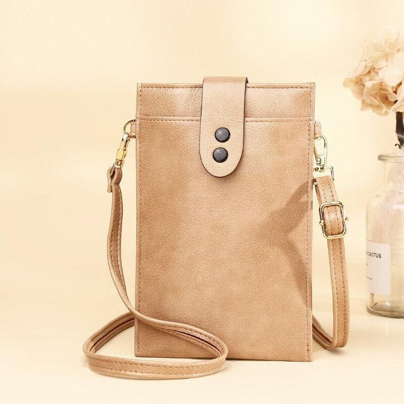 Kobiety Pu Leather Retro 6.3 Cala Torba Na Telefon Mini Multi-Card Slot Torby Crossbody Torba Na Ramię