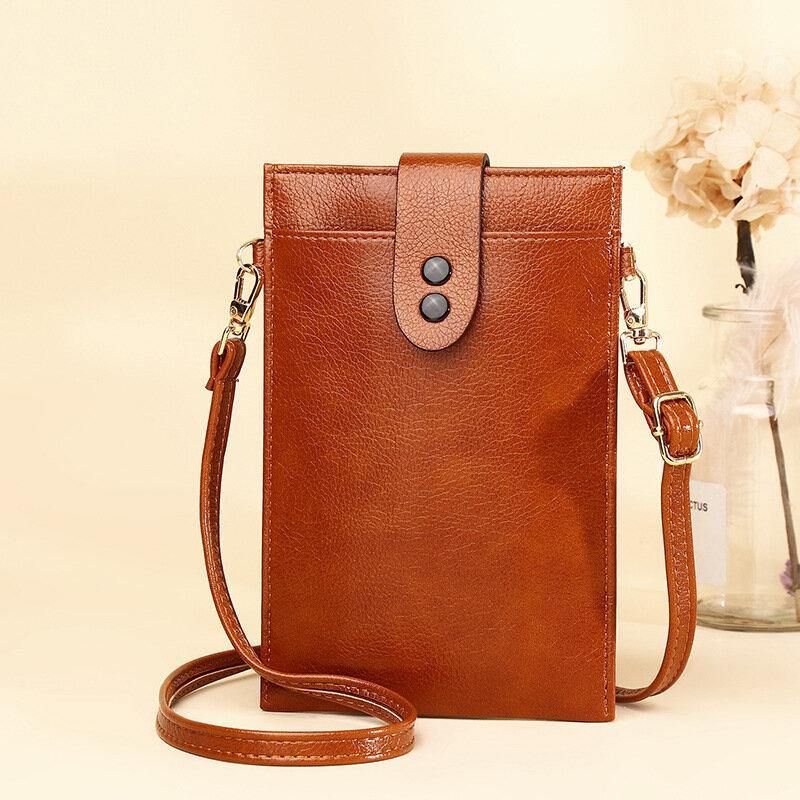 Kobiety Pu Leather Retro 6.3 Cala Torba Na Telefon Mini Multi-Card Slot Torby Crossbody Torba Na Ramię