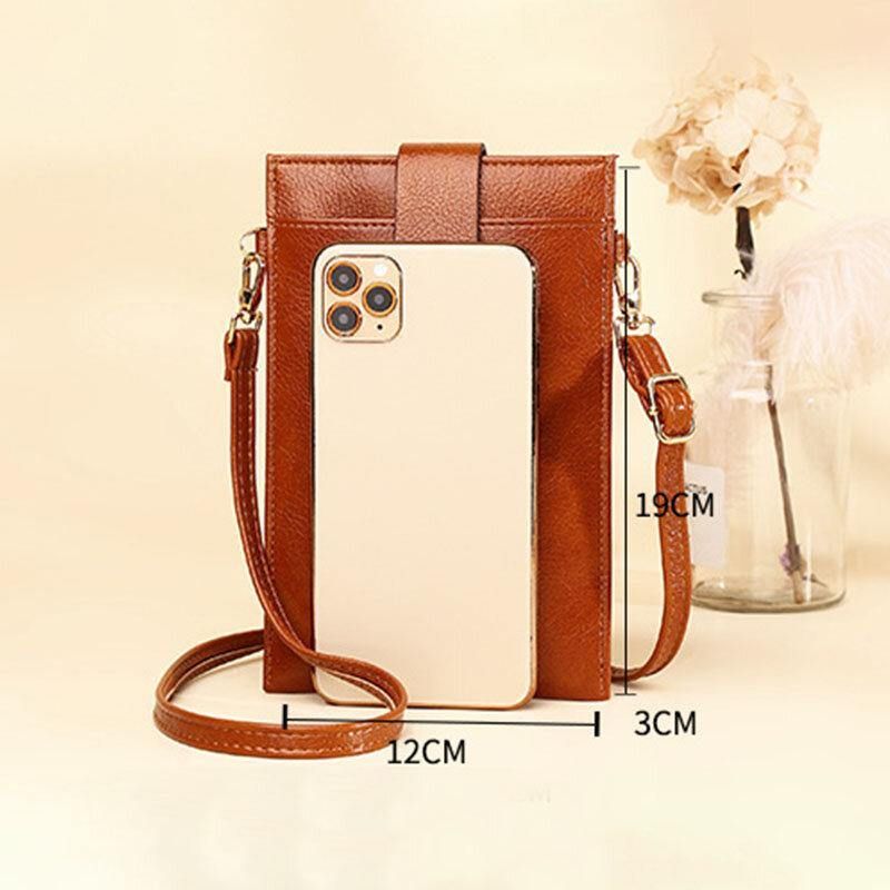 Kobiety Pu Leather Retro 6.3 Cala Torba Na Telefon Mini Multi-Card Slot Torby Crossbody Torba Na Ramię