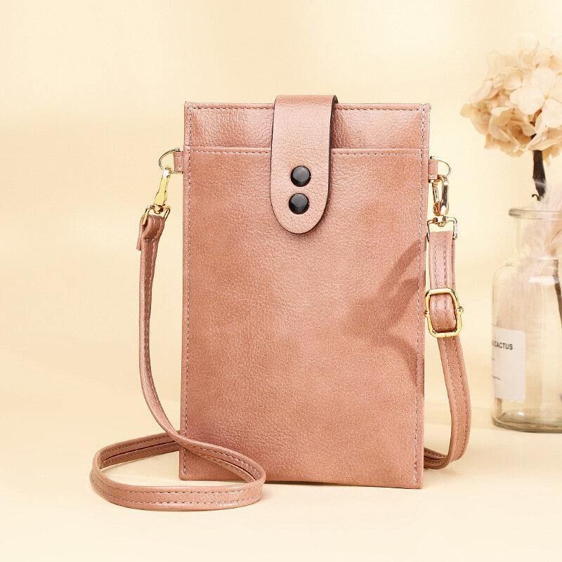 Kobiety Pu Leather Retro 6.3 Cala Torba Na Telefon Mini Multi-Card Slot Torby Crossbody Torba Na Ramię