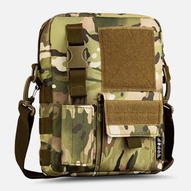 Mężczyźni Camo Pattern Wielofunkcyjna Torba Podróżna O Dużej Pojemności Na Zewnątrz Torba Taktyczna Crossbody Torba Na Ramię Torba Kwadratowa