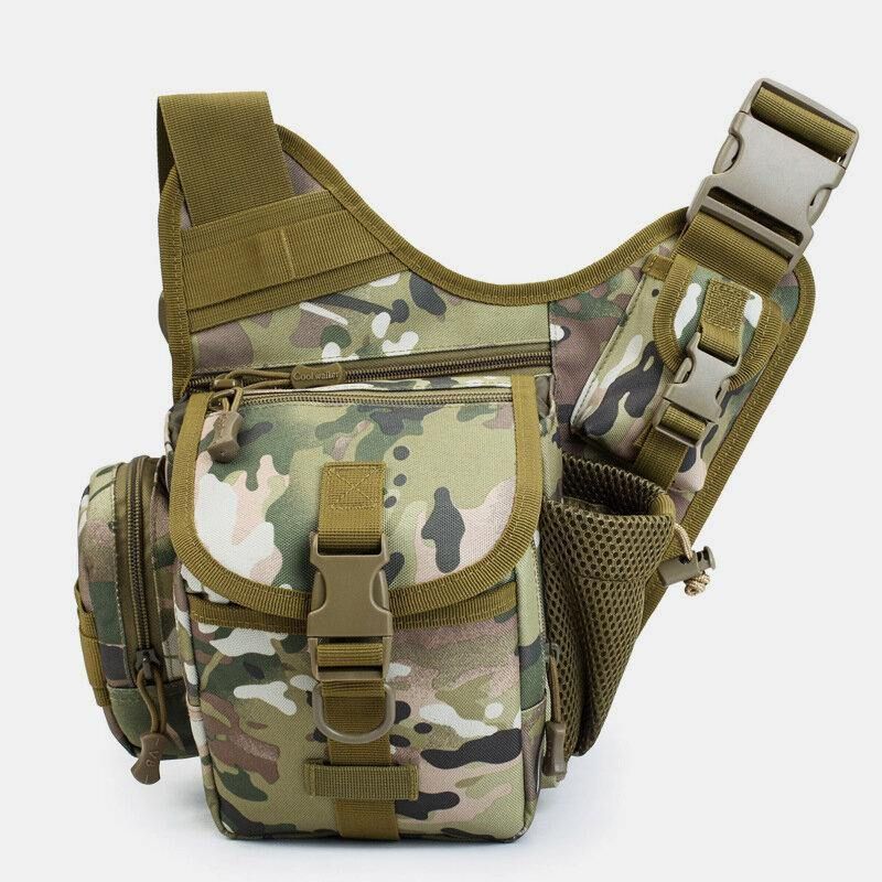 Mężczyźni Oxford Outdoor Riding Sports Camo Wodoodporna Torba Crossbody O Dużej Pojemności Torba Na Talię Torba Podsiodłowa