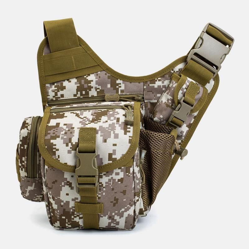 Mężczyźni Oxford Outdoor Riding Sports Camo Wodoodporna Torba Crossbody O Dużej Pojemności Torba Na Talię Torba Podsiodłowa