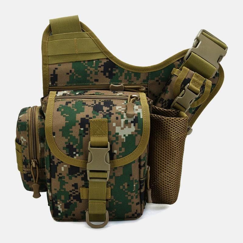 Mężczyźni Oxford Outdoor Riding Sports Camo Wodoodporna Torba Crossbody O Dużej Pojemności Torba Na Talię Torba Podsiodłowa