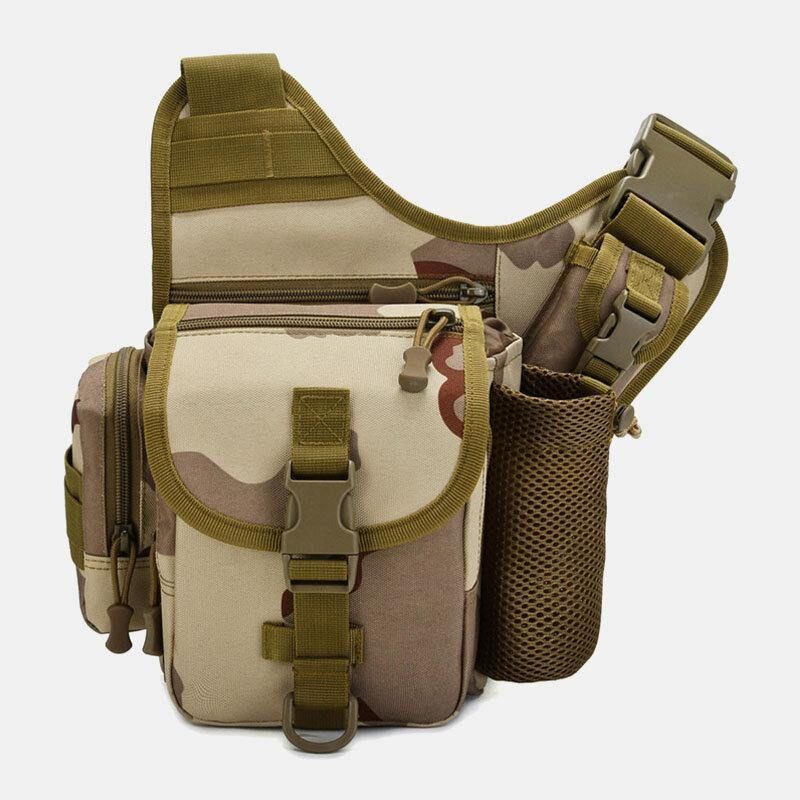 Mężczyźni Oxford Outdoor Riding Sports Camo Wodoodporna Torba Crossbody O Dużej Pojemności Torba Na Talię Torba Podsiodłowa