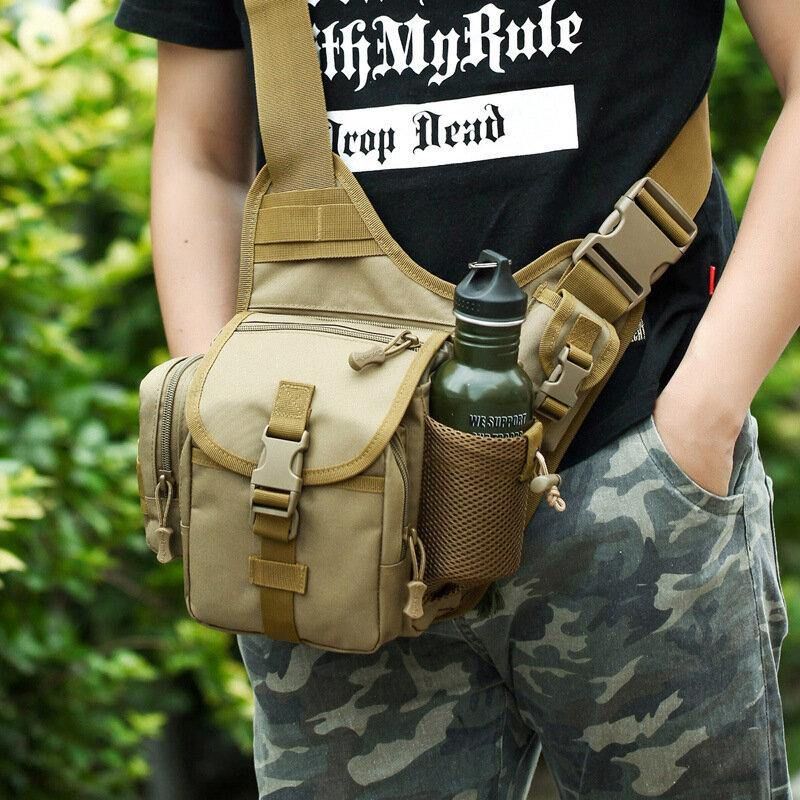 Mężczyźni Oxford Outdoor Riding Sports Camo Wodoodporna Torba Crossbody O Dużej Pojemności Torba Na Talię Torba Podsiodłowa