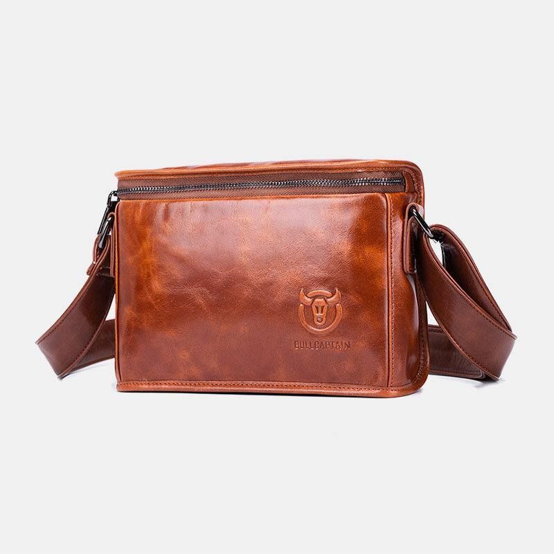 Męska Skórzana Odporna Na Kradzież Odporna Na Zużycie 7.9-Calowa Torba iPad W Stylu Vintage Kwadratowa Torba Crossbody Torba Na Ramię