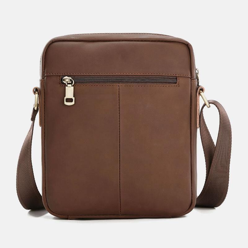 Męska Skórzana Torba O Dużej Pojemności Vintage Codzienne 6.5-Calowa Torba Na Telefon Torba Crossbody Torba Na Ramię Torba Kurierska