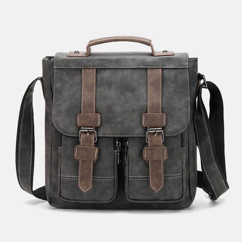 Męskie Kieszenie Ze Skóry Pu Vintage Codzienne Wodoodporne Oddychające Torby Crossbody Torby Na Ramię