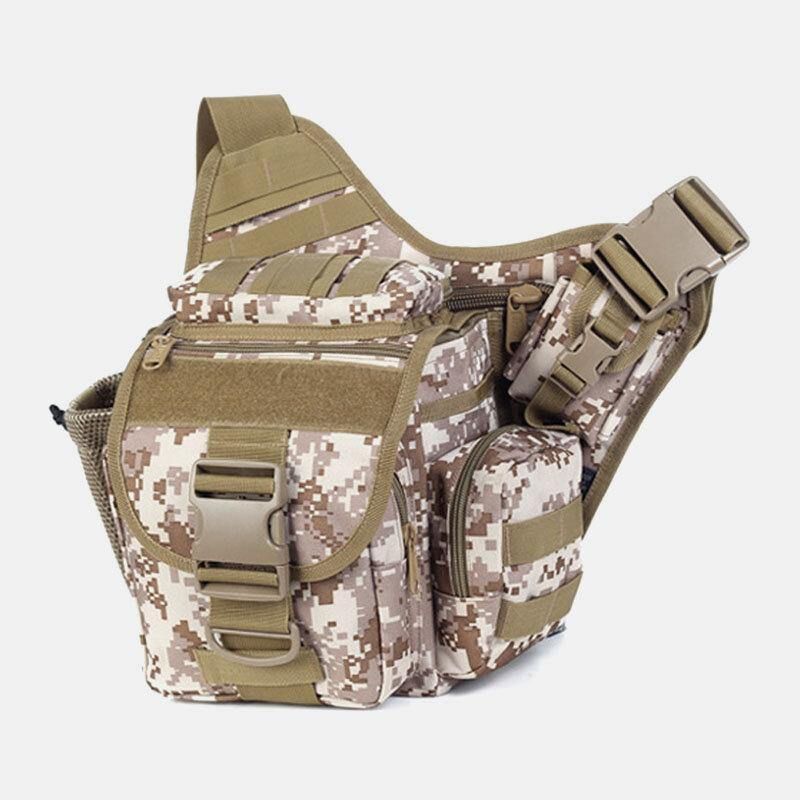 Unisex Oxford Cloth Tactical Camouflage Outdoor Game Riding Multi-Carry Torebka Podsiodłowa Torba Crossbody Torba Na Pas Plecak