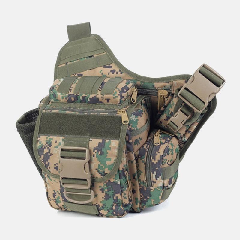 Unisex Oxford Cloth Tactical Camouflage Outdoor Game Riding Multi-Carry Torebka Podsiodłowa Torba Crossbody Torba Na Pas Plecak