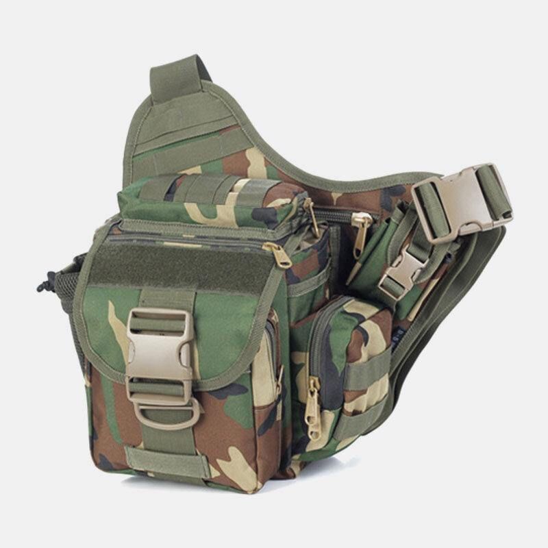 Unisex Oxford Cloth Tactical Camouflage Outdoor Game Riding Multi-Carry Torebka Podsiodłowa Torba Crossbody Torba Na Pas Plecak