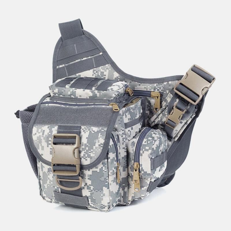 Unisex Oxford Cloth Tactical Camouflage Outdoor Game Riding Multi-Carry Torebka Podsiodłowa Torba Crossbody Torba Na Pas Plecak