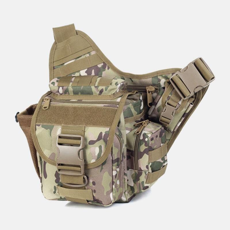 Unisex Oxford Cloth Tactical Camouflage Outdoor Game Riding Multi-Carry Torebka Podsiodłowa Torba Crossbody Torba Na Pas Plecak