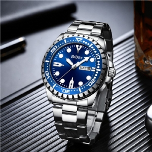 Biden 0239 Business Style Full Steel Quartz Zegarek Kalendarz Luminous Display Watch