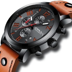 Crrju 2215 Chronograph Codzienne Style Męskie Wrist Zegarek Luminous Display Zegarek Kwarcowy