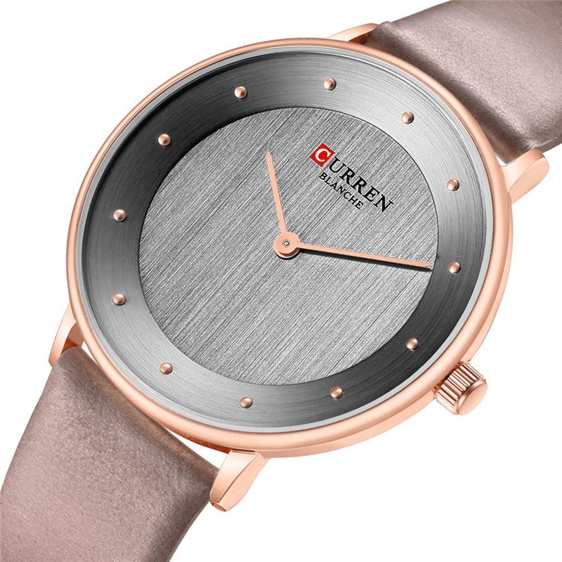 Curren 9033 Ultra Thin Dial Case Codzienne Style Zegarek Kwarcowy Skórzany Pasek Business Damskie Watch