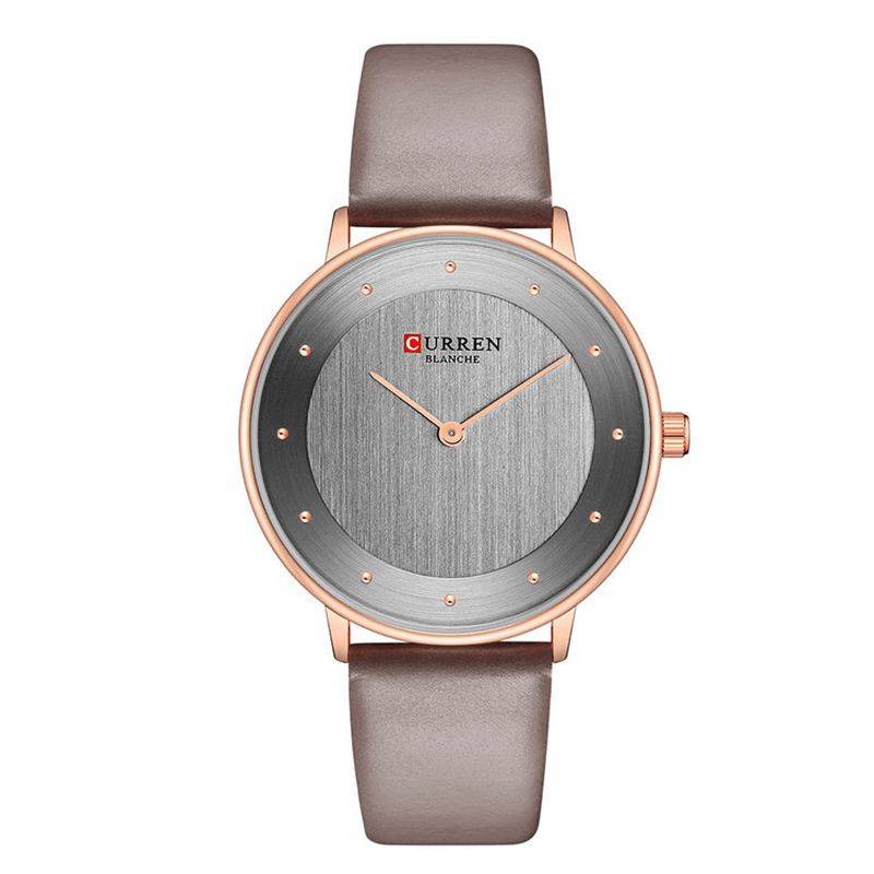 Curren 9033 Ultra Thin Dial Case Codzienne Style Zegarek Kwarcowy Skórzany Pasek Business Damskie Watch