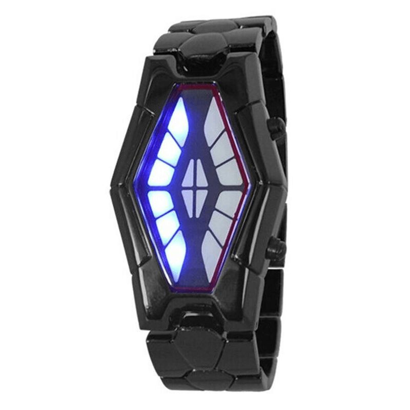 Deffrun Cobra Wyświetlacz Led Zegarek Full Steel Luminous Męskie Digital Watch