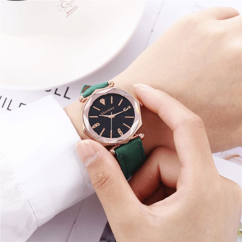 Deffrun Shining Dial Display Kwiatowy Damski Zegarek Eleganckie Zegarki Kwarcowe