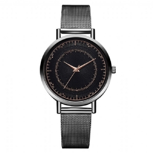 Deffrun Xr3282 Business Style Mesh Steel Strap Prosta Konstrukcja Moda Męskie Zegarek Zegarek Kwarcowy