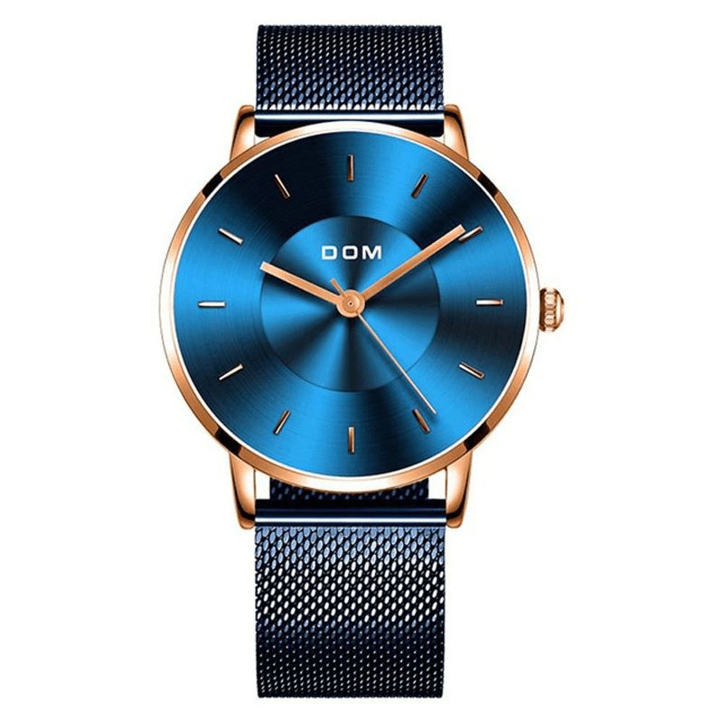 Dom M-1289Bk Moda Męskie Zegarek Light Luxury Slim Dial Wodoodporny Zegarek Kwarcowy