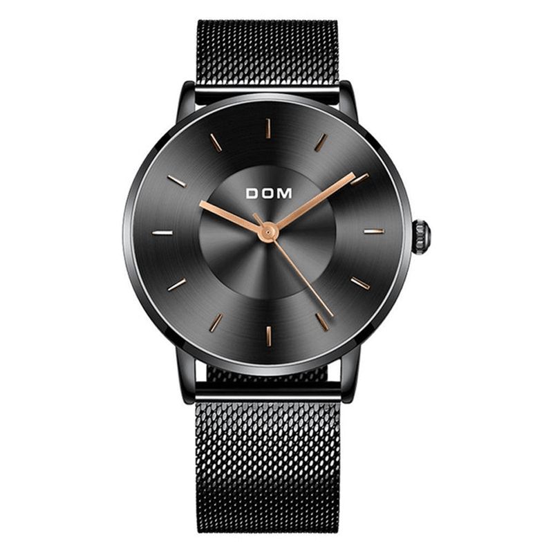 Dom M-1289Bk Moda Męskie Zegarek Light Luxury Slim Dial Wodoodporny Zegarek Kwarcowy