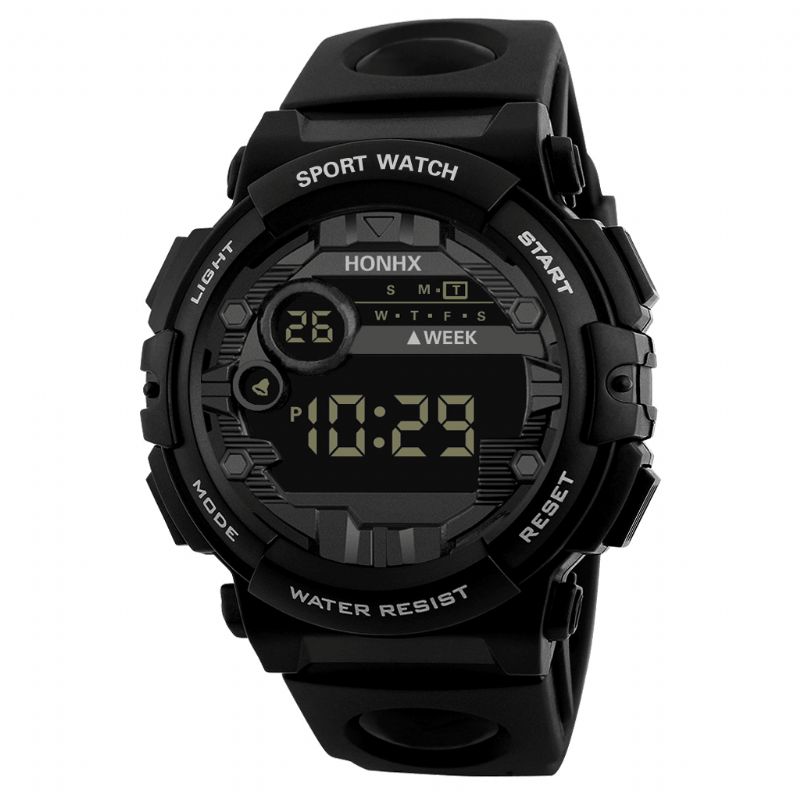 Honhx 62X-66F Moda Luminous Display Budzik Sport Style Męskie Digital Watch