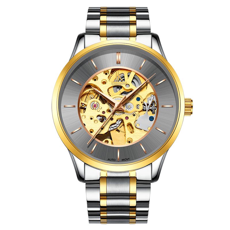 Ik Coloring K004 Business Style Męski Zegarek Wacth Rose Golden Auto Mechaniczny Zegarek Na Rękę