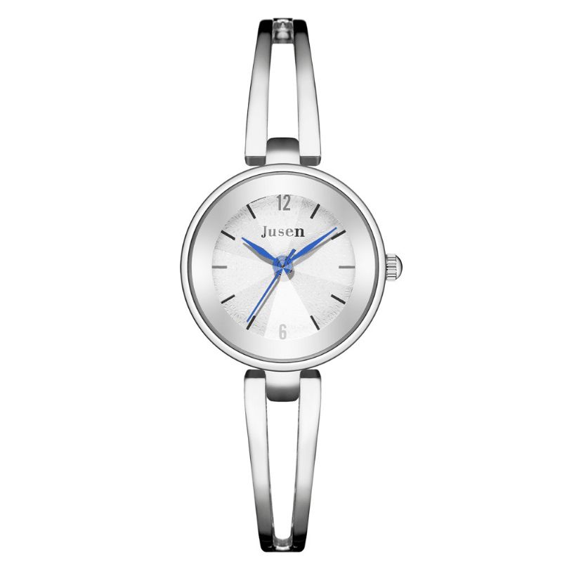 Jusen Js6222 Hollow Metalowy Pasek Moda Simple Dial Ladies Dress Damskie Quartz Watch