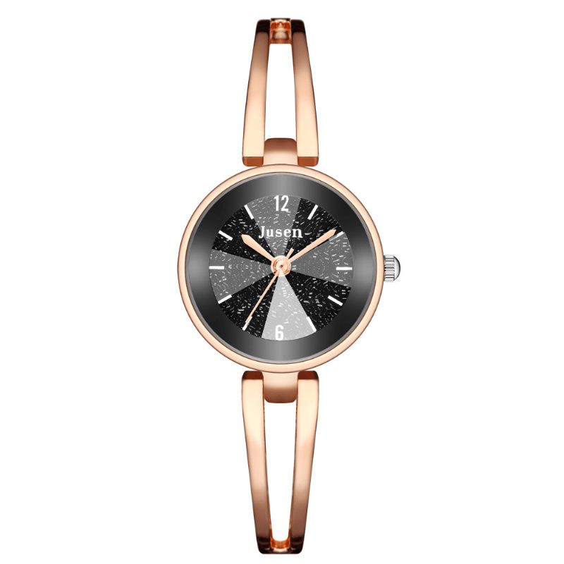 Jusen Js6222 Hollow Metalowy Pasek Moda Simple Dial Ladies Dress Damskie Quartz Watch