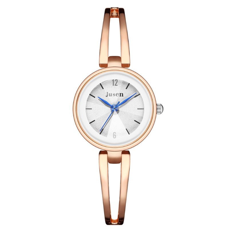 Jusen Js6222 Hollow Metalowy Pasek Moda Simple Dial Ladies Dress Damskie Quartz Watch