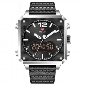 Kademan K9038 Wodoodporny Wielofunkcyjny Męski Zegarek Na Rękę Codzienne Style Dual Display Quartz Watch