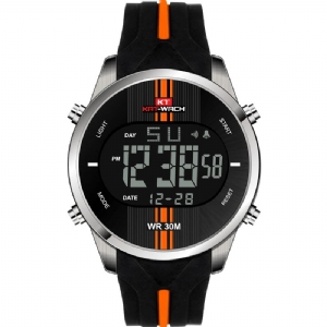 Kat-Wach Kt716 Cyfrowy Zegarek Moda Silikonowy Stoper Wodoodporny Zegarek Alarm Outdoor Sport Watch