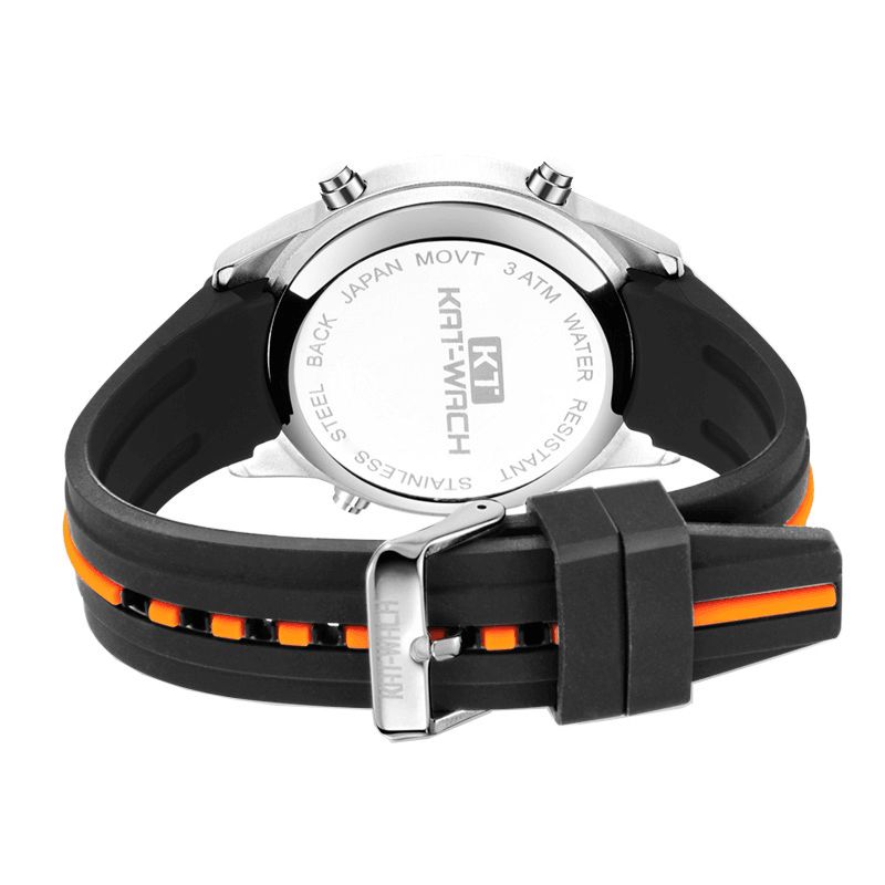 Kat-Wach Kt716 Cyfrowy Zegarek Moda Silikonowy Stoper Wodoodporny Zegarek Alarm Outdoor Sport Watch