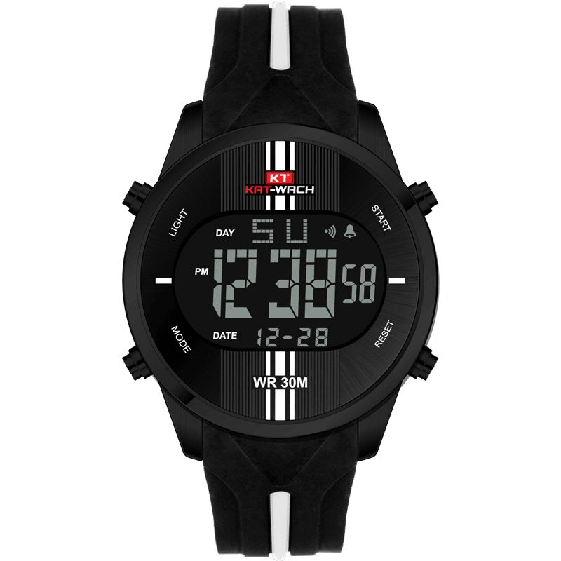 Kat-Wach Kt716 Cyfrowy Zegarek Moda Silikonowy Stoper Wodoodporny Zegarek Alarm Outdoor Sport Watch