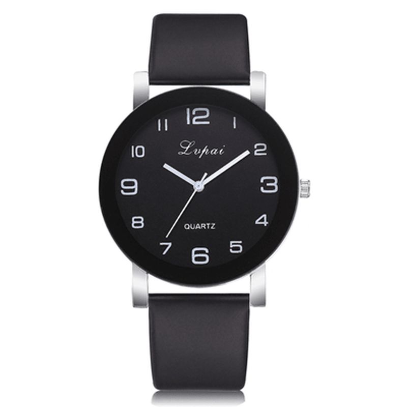 Lvpai P383 Moda Codzienne Simple Big Dial Pu Skórzany Pasek Damski Zegarek Kwarcowy