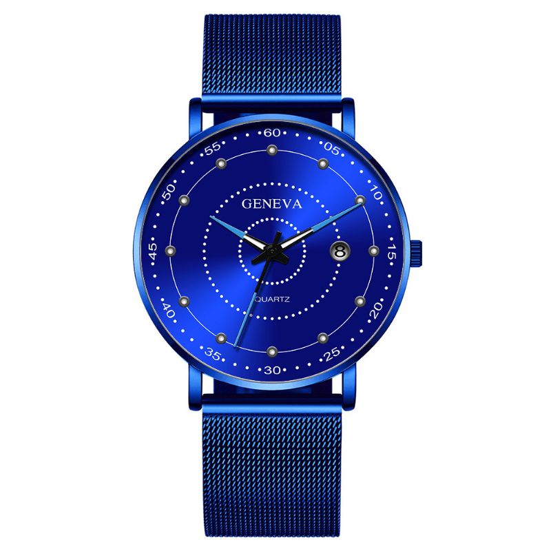 Moda Alloy Męskie Business Zegarek Zdobiony Wskaźnik Luminous Quartz Watch