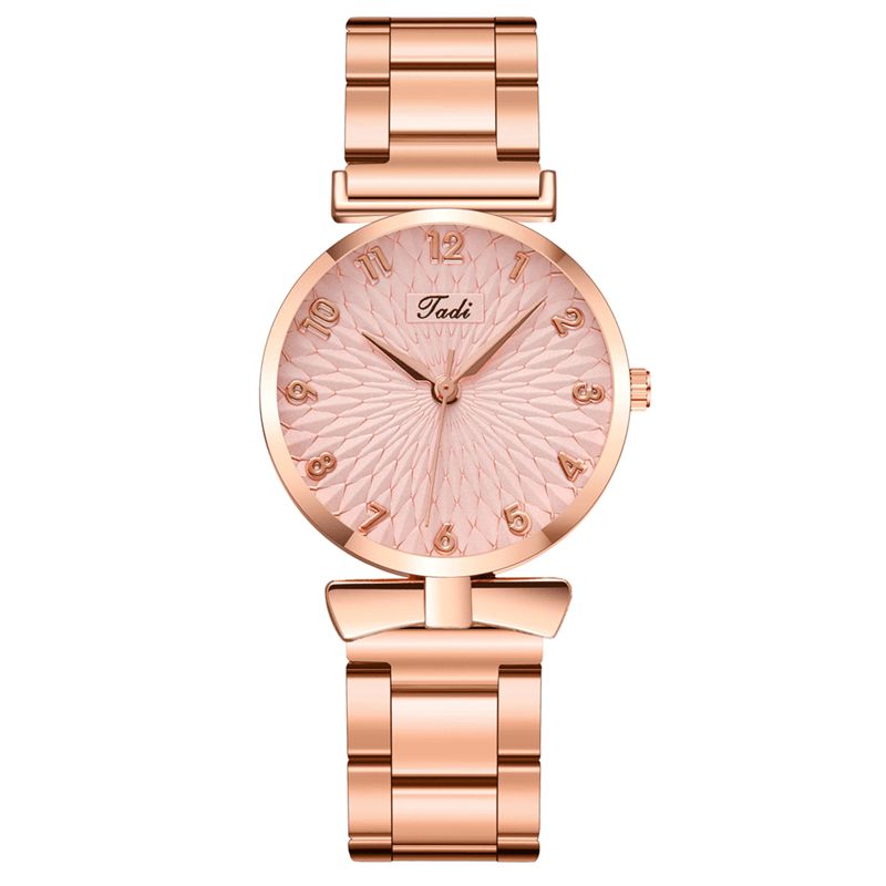 Moda Codzienne Damskie Wristwatch Alloy Wrist Zegarek Bransoletka Wodoodporne Zegarki Kwarcowe