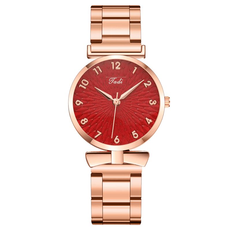 Moda Codzienne Damskie Wristwatch Alloy Wrist Zegarek Bransoletka Wodoodporne Zegarki Kwarcowe